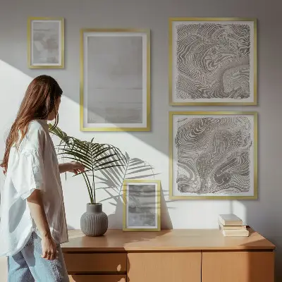 Set de tablouri decorative de perete cu texturi uzate în stil modern