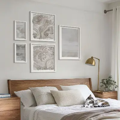 Set de tablouri decorative de perete cu texturi uzate în stil modern