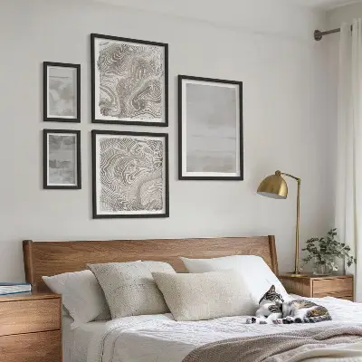 Set de tablouri decorative de perete cu texturi uzate în stil modern