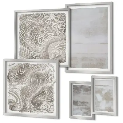 Set de tablouri decorative de perete cu texturi uzate în stil modern