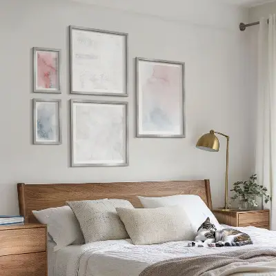 Set tablouri decorative de perete cu texturi pastelate de acuarelă