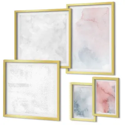 Set tablouri decorative de perete cu texturi pastelate de acuarelă