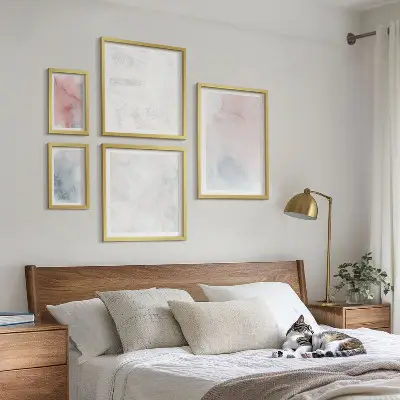 Set tablouri decorative de perete cu texturi pastelate de acuarelă