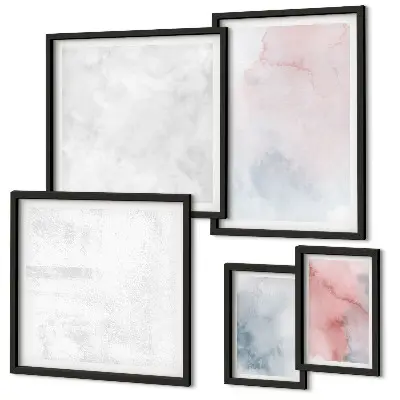 Set tablouri decorative de perete cu texturi pastelate de acuarelă