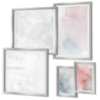 Set tablouri decorative de perete cu texturi pastelate de acuarelă