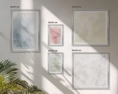 Acuarele pastelate pe pânză tablou poliptic înrămat