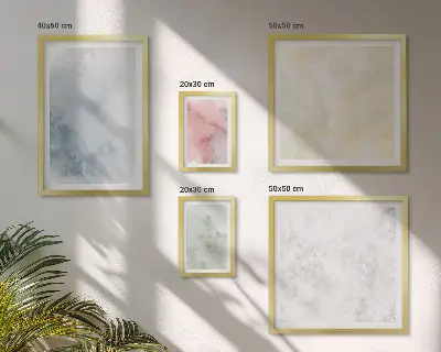 Acuarele pastelate pe pânză tablou poliptic înrămat