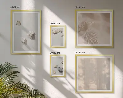 Set de tablouri decorative pentru perete cu tematică de plajă și pietre în stil boho