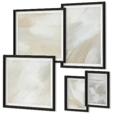 Set de tablouri decorative pentru perete cu model abstract pictat cu pensula