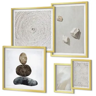 Tablou decorativ cu model modern de gresie inrămat