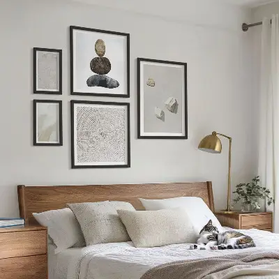 Tablou decorativ cu model modern de gresie inrămat