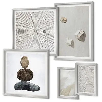 Tablou decorativ cu model modern de gresie inrămat