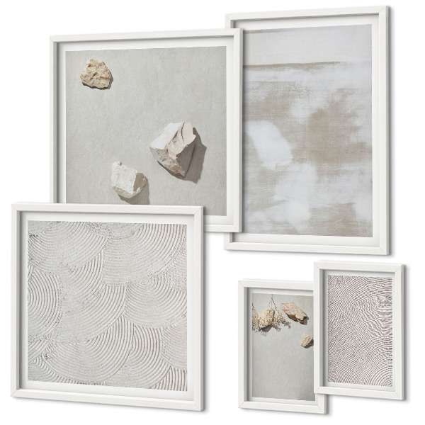 Decorațiune de perete set tablouri Textură boho cu pietre de nisip