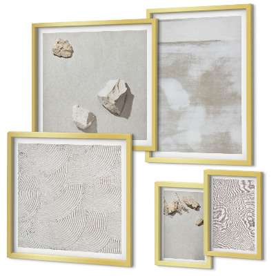 Decorațiune de perete set tablouri Textură boho cu pietre de nisip