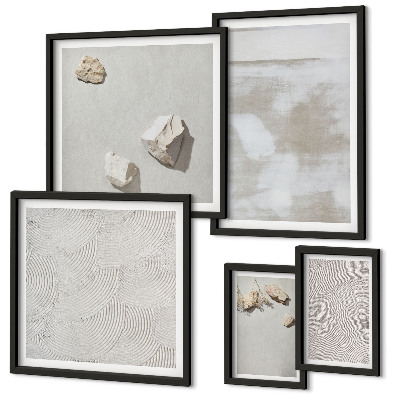 Decorațiune de perete set tablouri Textură boho cu pietre de nisip