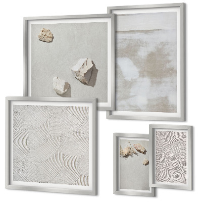 Decorațiune de perete set tablouri Textură boho cu pietre de nisip