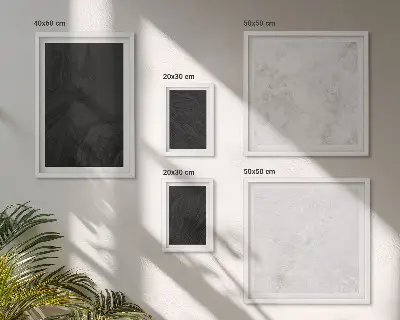 Tablou poliptic înrămat cu model de marmură strălucitoare în nuanțe deschise și închise