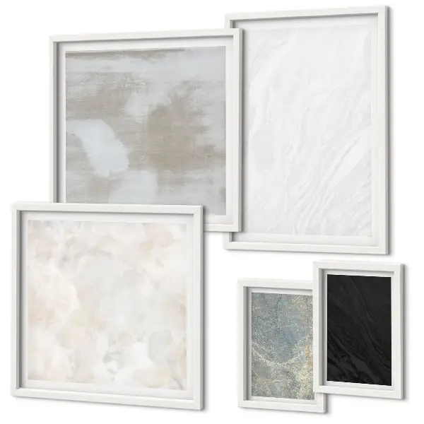 Set tablouri decorative de perete cu model de structură elegantă din piatră
