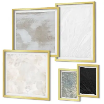 Set tablouri decorative de perete cu model de structură elegantă din piatră