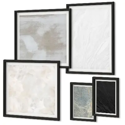 Set tablouri decorative de perete cu model de structură elegantă din piatră