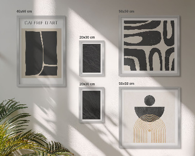 Polyptic înrămat Forme abstracte de marmură