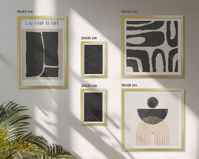 Polyptic înrămat Forme abstracte de marmură