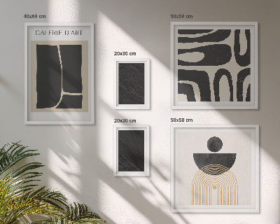 Polyptic înrămat Forme abstracte de marmură