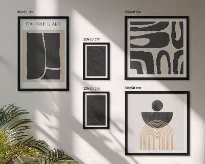Polyptic înrămat Forme abstracte de marmură