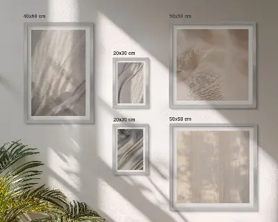 Set de tablouri decorative de perete cu prim-plan de țesături naturale în stil boho