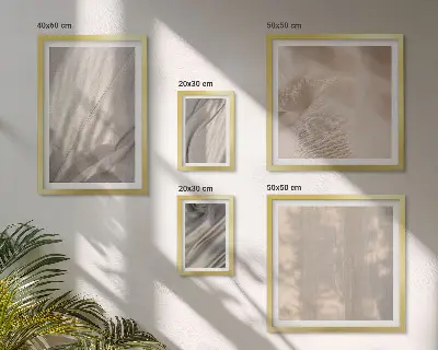 Set de tablouri decorative de perete cu prim-plan de țesături naturale în stil boho