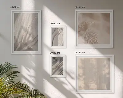 Set de tablouri decorative de perete cu prim-plan de țesături naturale în stil boho