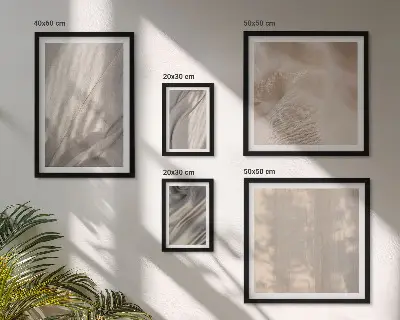 Set de tablouri decorative de perete cu prim-plan de țesături naturale în stil boho
