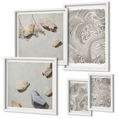 Decorațiune de perete set tablouri Forme abstracte moderne