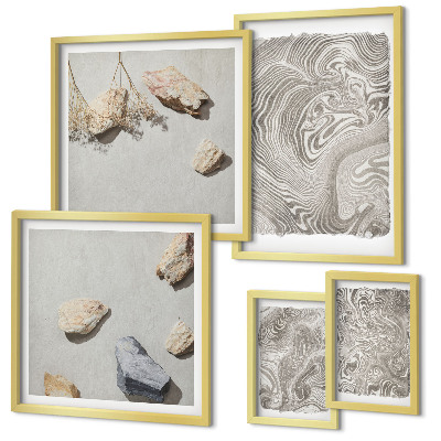 Decorațiune de perete set tablouri Forme abstracte moderne