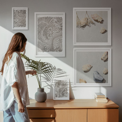 Decorațiune de perete set tablouri Forme abstracte moderne