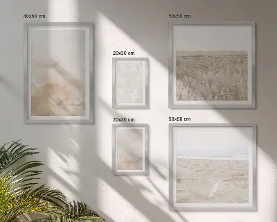 Tablou poliptic înrămat cu model de texturi pastelate la modă