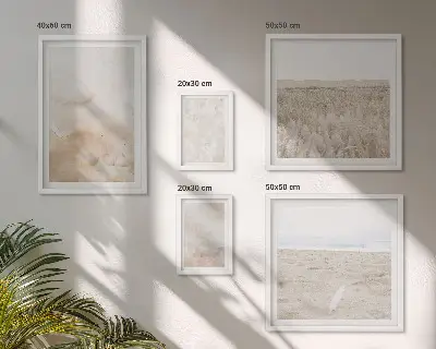 Tablou poliptic înrămat cu model de texturi pastelate la modă