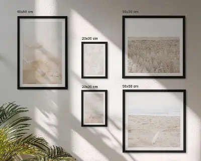 Tablou poliptic înrămat cu model de texturi pastelate la modă