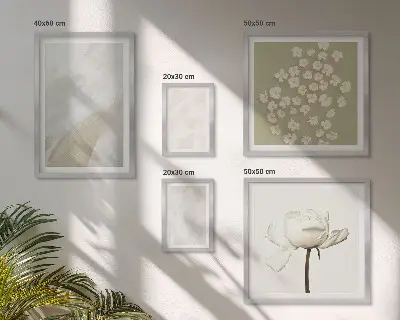 Set de tablouri decorative de perete cu flori în stil boho la modă