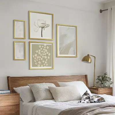 Set de tablouri decorative de perete cu flori în stil boho la modă