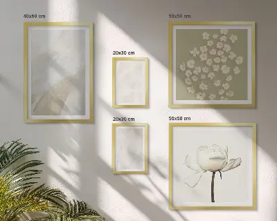Set de tablouri decorative de perete cu flori în stil boho la modă