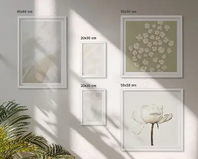 Set de tablouri decorative de perete cu flori în stil boho la modă