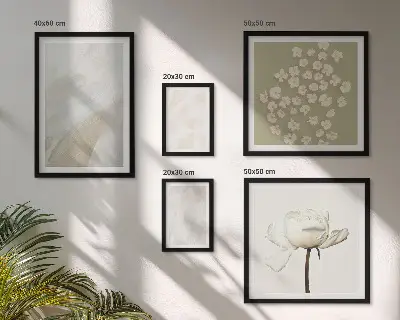 Set de tablouri decorative de perete cu flori în stil boho la modă