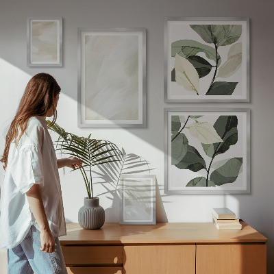 Polyptic înrămat Vopsele strălucitoare abstracte boho