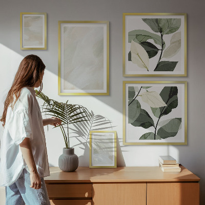 Polyptic înrămat Vopsele strălucitoare abstracte boho