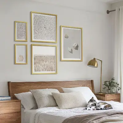 Set tablouri decorative de perete cu texturi nisipoase în stil boho