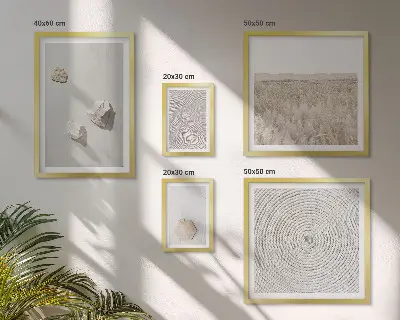 Set tablouri decorative de perete cu texturi nisipoase în stil boho