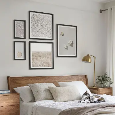 Set tablouri decorative de perete cu texturi nisipoase în stil boho
