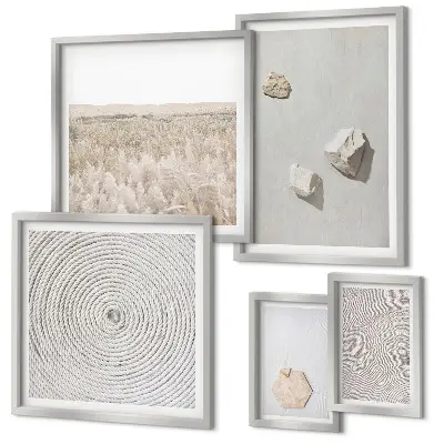 Set tablouri decorative de perete cu texturi nisipoase în stil boho