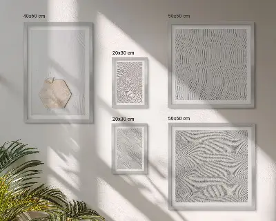 Poliptic înrămat cu texturi nisipoase în stil boho ușor